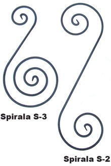 Wzorniki do gięcia spiral z prętów dla metaloplastyki
